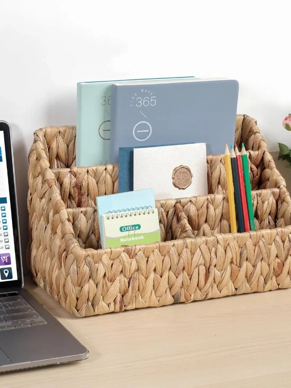 Natural Farmhouse Desk Organizers and Storage, Large Countertop Mail Holder, Tab - Picture 5 of 8